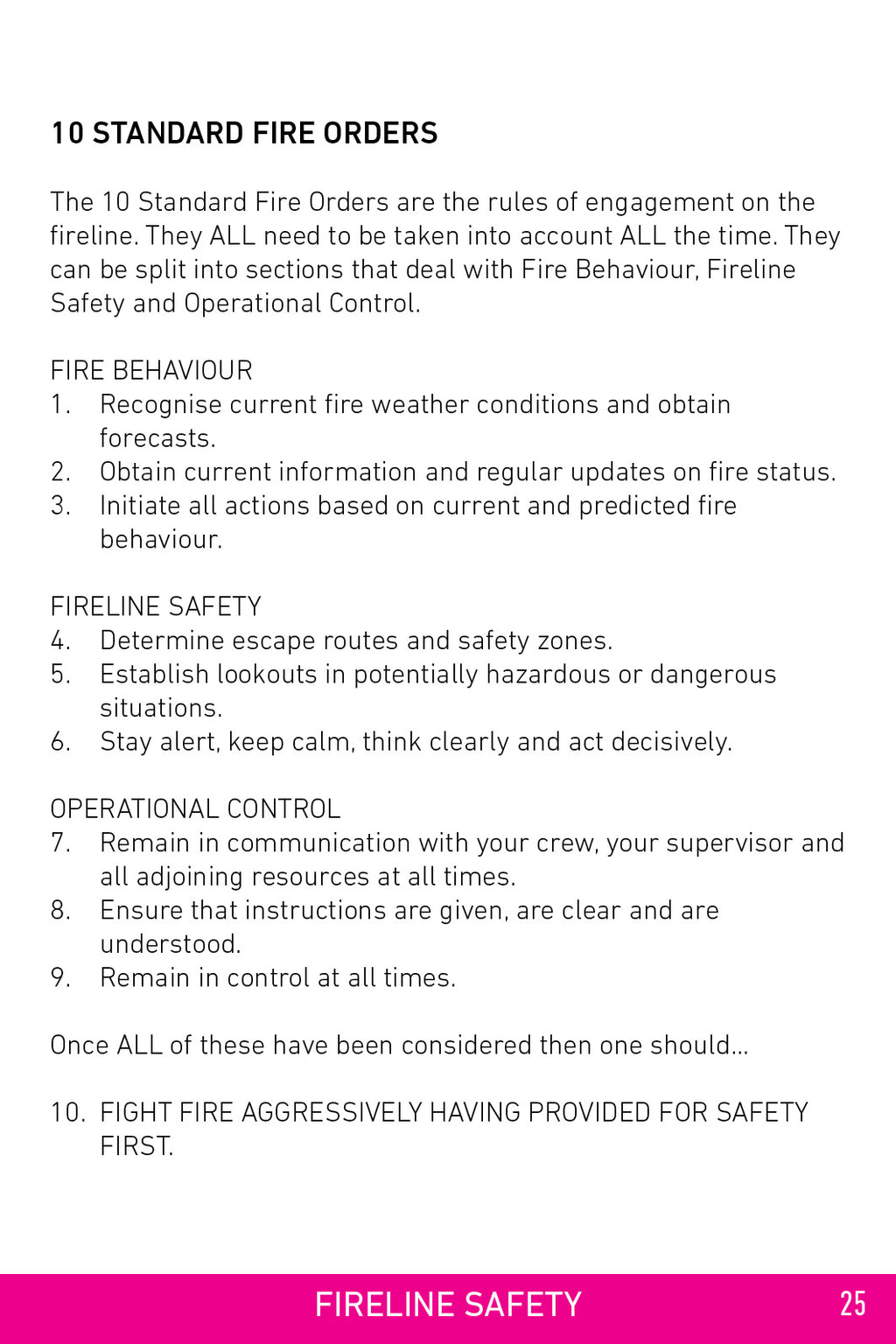 Fireline Safety Pocket Book