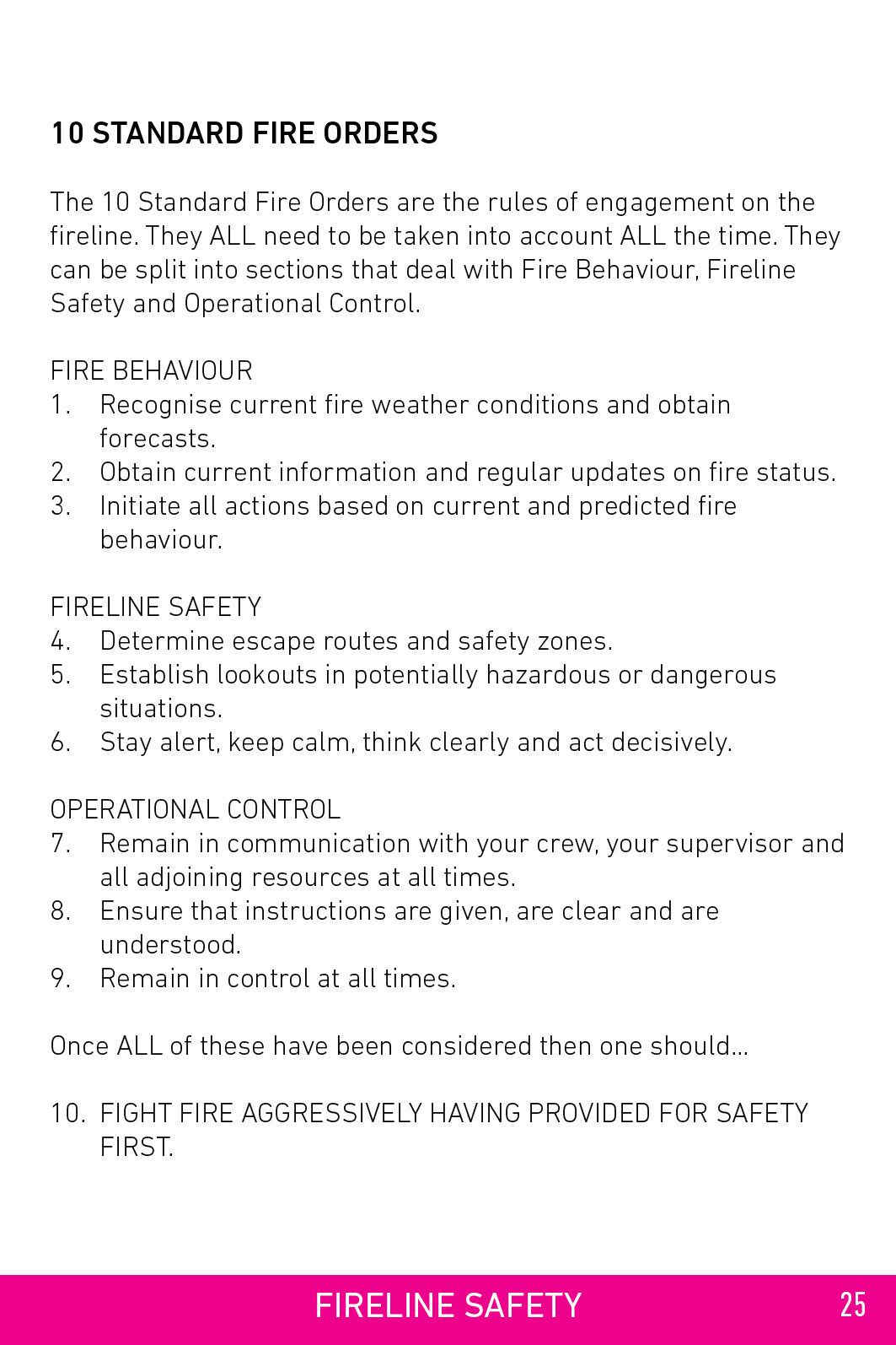 Fireline Safety Pocket Book